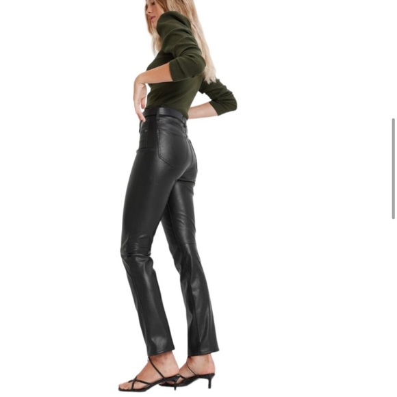 GAP High Rise Faux-Leather Vintage Slim Pants - Picture 1 of 6